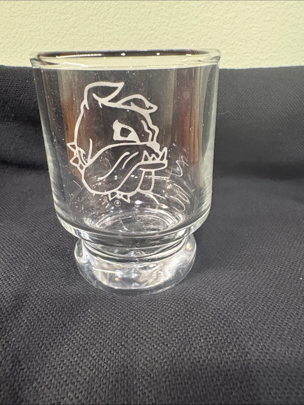 Etched Bulldog Shot Glass - Unbranded